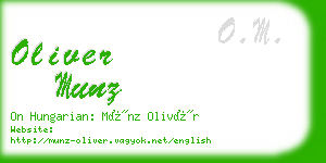 oliver munz business card